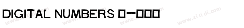 Digital Numbers 细字体转换